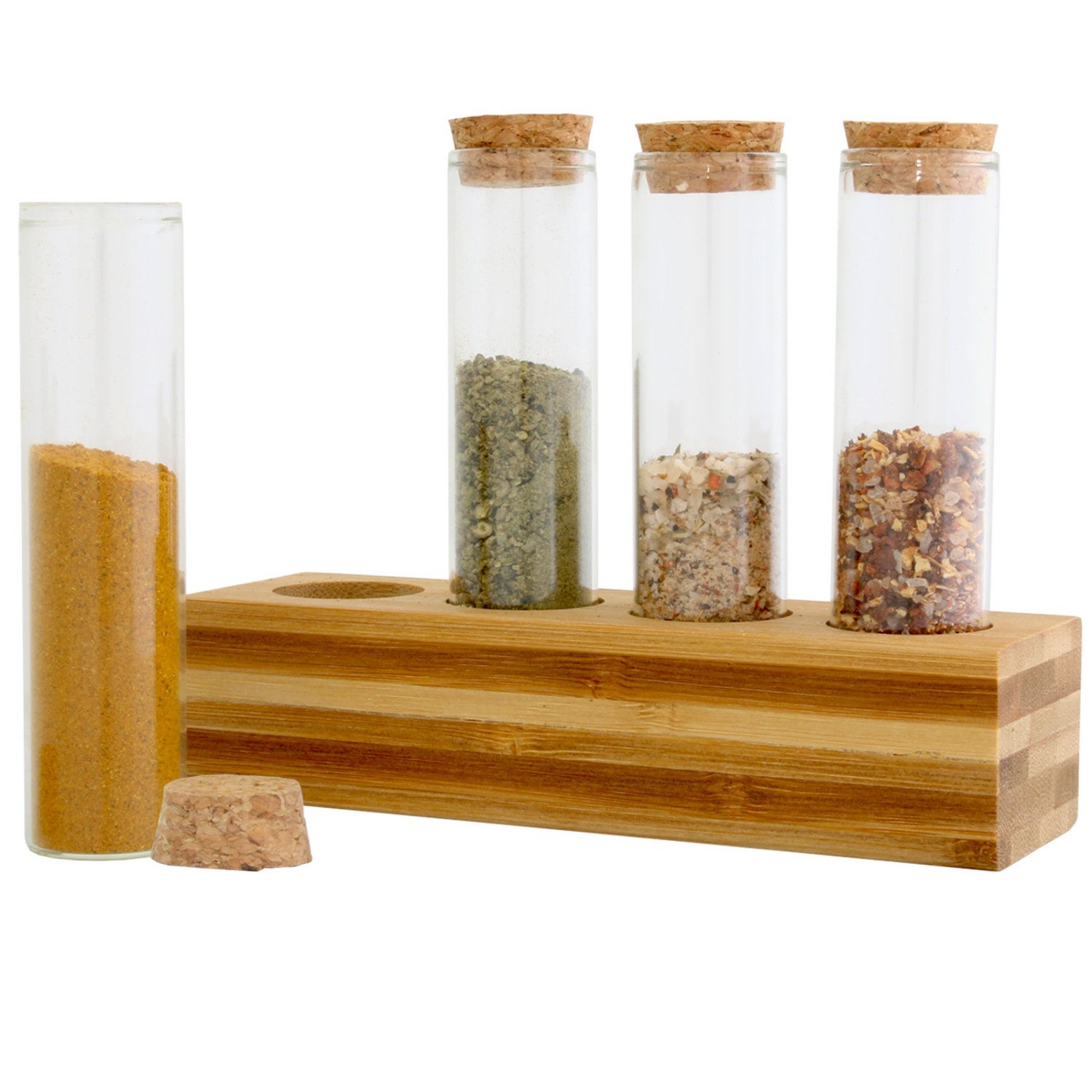 3. Foto Gewürzregal Gewürzständer TUMBER Spice Bar Holz mit Namen Gravur